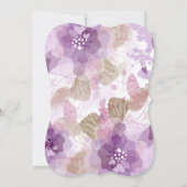 Einladung lila Blütenblütenblüten (Rückseite)