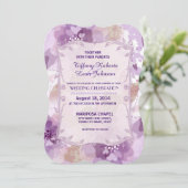 Einladung lila Blütenblütenblüten (Stehend Vorderseite)