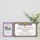 Einladung - Lila & braun (Stehend Vorderseite)