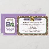 Einladung - Lila & braun (Vorne/Hinten)