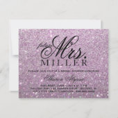 Einladung - Lila Glit Future Frau Brautparty (Vorderseite)