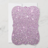 Einladung - Lila Glitzer Fab Sweet 16 (Rückseite)