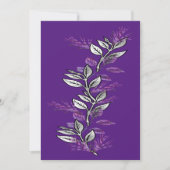 Einladung lila & silber Sprig (Vorderseite)