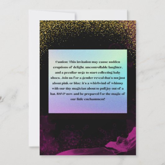 Einladung lila und schwarzer Geschlechter (Rückseite)