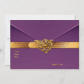 Einladung Lila Velvet Jewel Gold Kupplung Purpur (Rückseite)