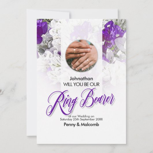 Einladung Lila White (Vorderseite)