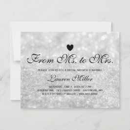 Einladung - Lit Silver Glit Fab Frau. Brautparty