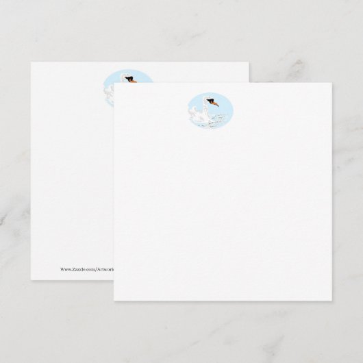 Einladung : Logo eines Schwaners (Vorne/Hinten)