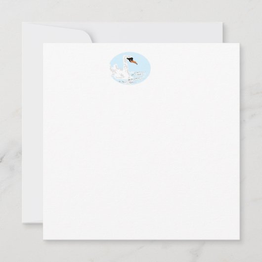 Einladung : Logo eines Schwaners (Vorderseite)