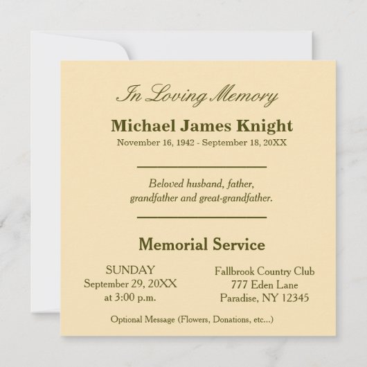 Einladung | Lord's Prayer (Rückseite)