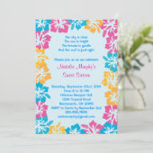 Einladung Luau Hibiskus-16. Geburtstag (16) (Stehend Vorderseite)