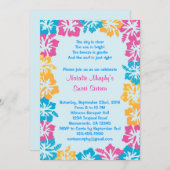 Einladung Luau Hibiskus-16. Geburtstag (16) (Vorne/Hinten)