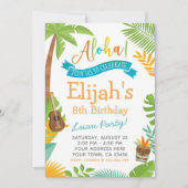 Einladung Luau zum Geburtstag (Vorderseite)