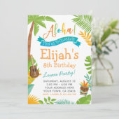 Einladung Luau zum Geburtstag (Stehend Vorderseite)