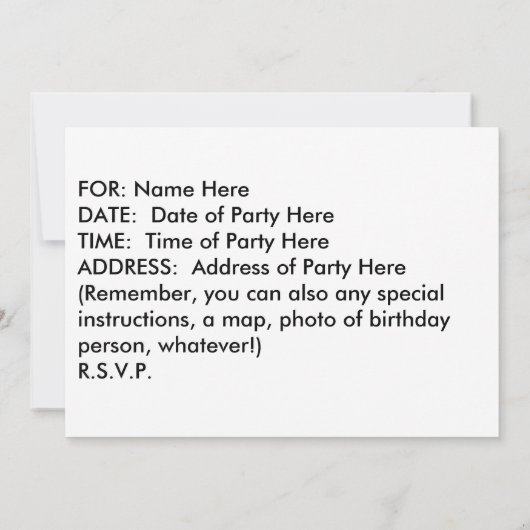 Einladung - Martinis Going, Going, GONE (Rückseite)