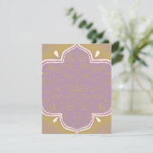 Einladung Mehndi Henna Frame Rosa (Stehend Vorderseite)