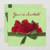 EINLADUNG MEHRERER ZWECKE ROTE ROSEN (Vorne/Hinten)