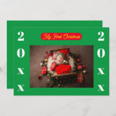 Einladung - Mein erstes Weihnachten - Foto/Jahr hi (Vorne/Hinten)