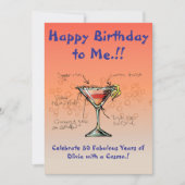 Einladung meiner kosmopolitischen Geburtstagsparte (Vorderseite)