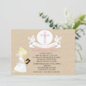 Einladung meines ersten heiligen Kommunion Girl Ni (Stehend Vorderseite)