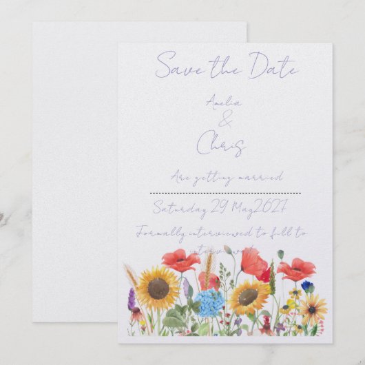 Einladung Merke Dir. Dave Blumengeschäft Würde fun (Vorne/Hinten)