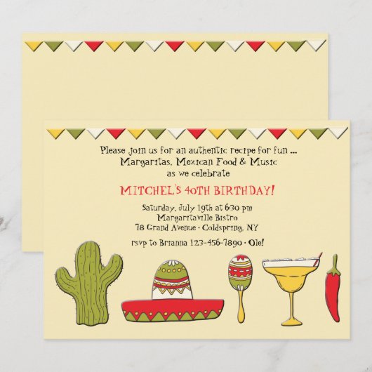 Einladung mexikanischer Ikonen (Vorne/Hinten)