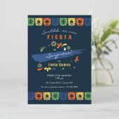 Einladung mexikanischer Party-Flaggen (Stehend Vorderseite)