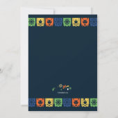 Einladung mexikanischer Party-Flaggen (Rückseite)