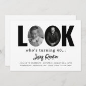 Einladung Minimalistischer Erwachsener zum Geburts (Vorne/Hinten)