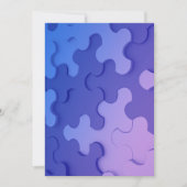 Einladung mit 3 D Effekt Puzzle (Vorderseite)