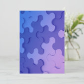 Einladung mit 3 D Effekt Puzzle (Stehend Vorderseite)