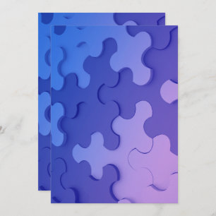 Einladung mit 3 D Effekt Puzzle 