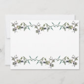 Einladung mit Aquarell des Zweigs des Olivenbaums (Rückseite)