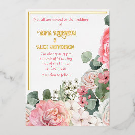 Einladung mit Aquarellfarben-Blume