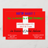 Einladung mit der Flagge der Schweiz (Vorne/Hinten)