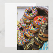 Einladung mit Donuts auf der Vorderseite (Vorne/Hinten)