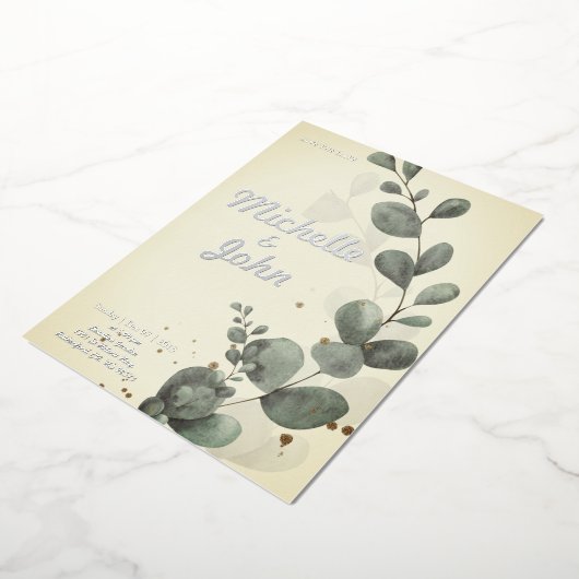 Einladung mit Eukalyptus (Gedreht)
