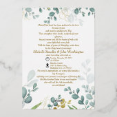 Einladung mit Eukalyptus (Rückseite)