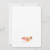 Einladung mit Fächern und Blumen (Rückseite)