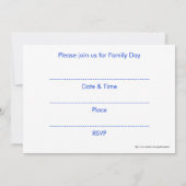 Einladung mit Familiengesichtspunkten (Rückseite)