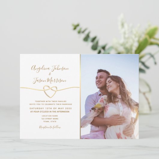 Einladung mit Foto (Stehend Vorderseite)