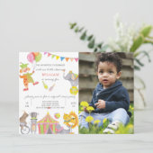 Einladung mit Foto am Geburtstag von Circus (Stehend Vorderseite)