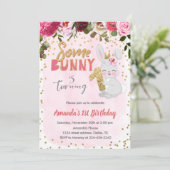 Einladung mit Foto zum 1. Geburtstag eines sonnige (Stehend Vorderseite)