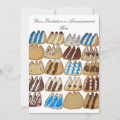 Einladung mit gebackenen Cookies (Vorderseite)