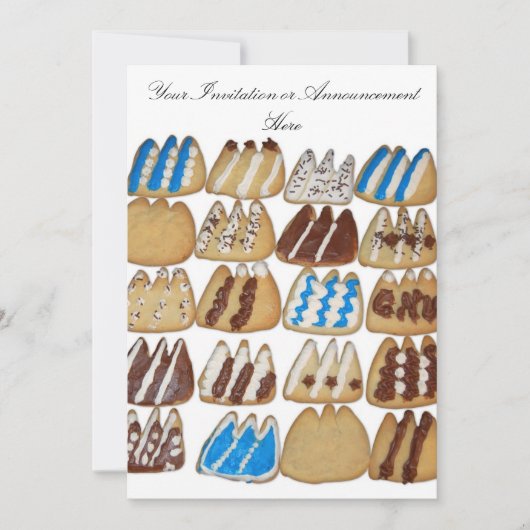 Einladung mit gebackenen Cookies (Vorderseite)