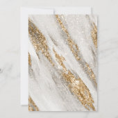 Einladung mit Goldener Pinselstriche bei weißen Ho (Rückseite)