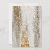 Einladung mit Goldener Pinselstriche bei weißen Ho (Rückseite)