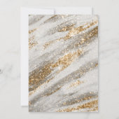 Einladung mit Goldener Pinselstriche bei weißen Ho (Rückseite)