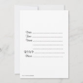 Einladung mit Hochzeitsringen - Sondertext (Rückseite)