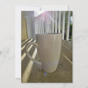 Einladung mit Kaffeetasse